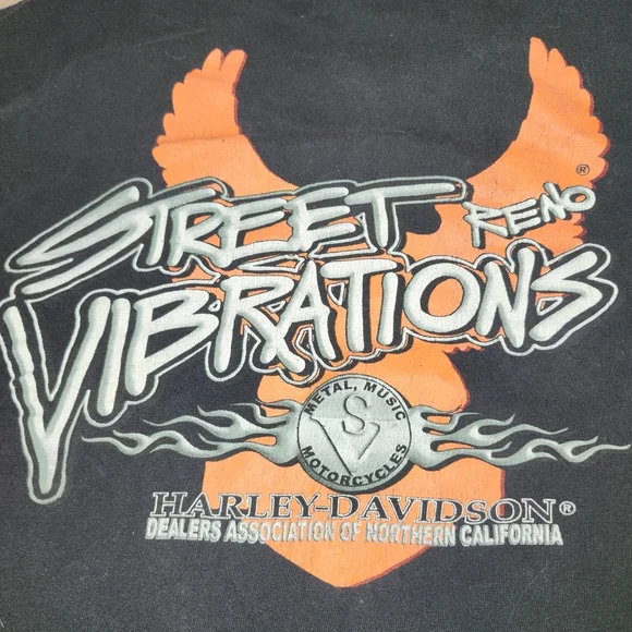 Mens Harley Davidson street Vibrations T Shirt - Picture 4 of 7